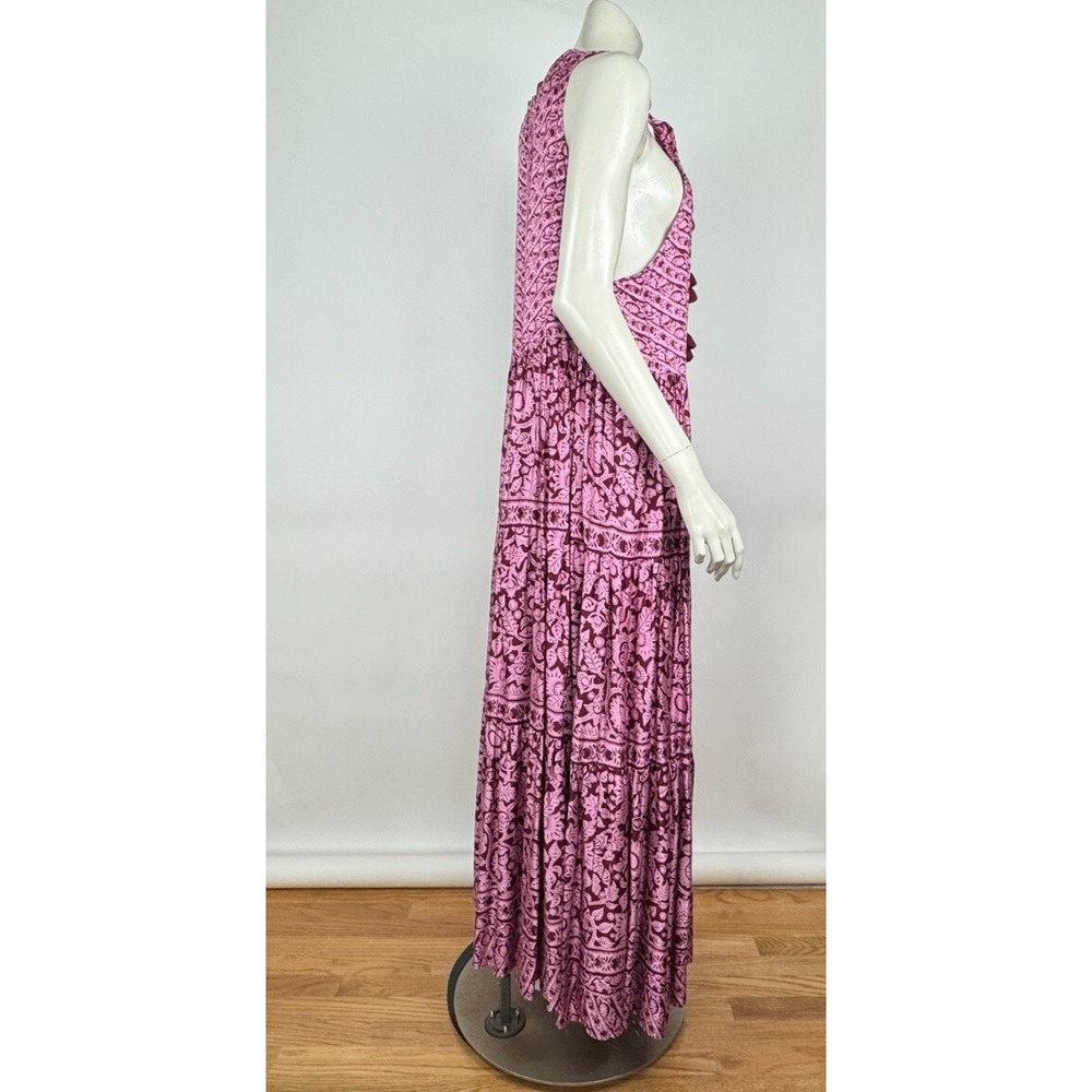 Omika Paola Maxi Dress Tanvi Berry Women M EUC Sleeveless Sun Bohemian Pockets - Picture 13 of 15